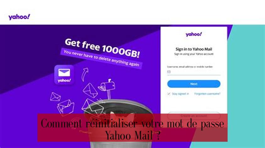 Comment réinitialiser votre mot de passe Yahoo Mail ?