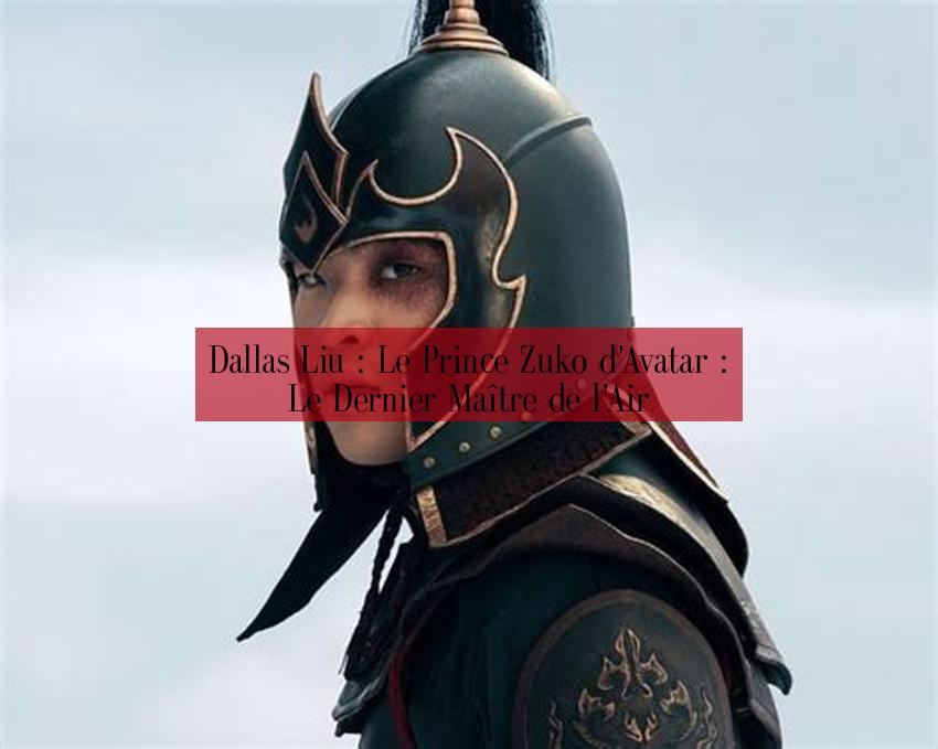 Dallas Liu : Le Prince Zuko d'Avatar : Le Dernier Maître de l'Air