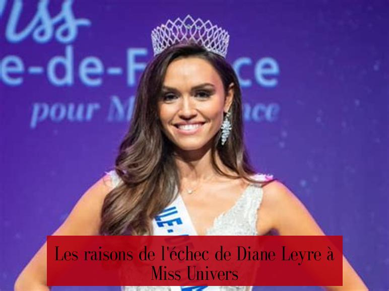 Les raisons de l'échec de Diane Leyre à Miss Univers