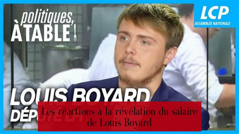 Les réactions à la révélation du salaire de Louis Boyard