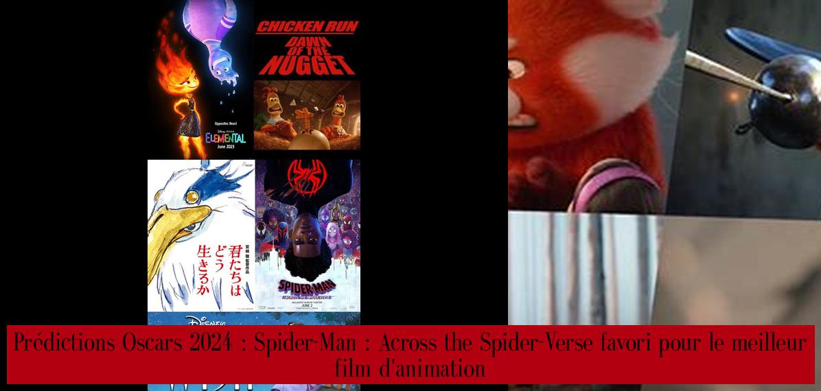 Prédictions Oscars 2024 SpiderMan Across the SpiderVerse favori