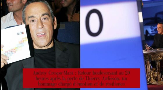 Audrey Crespo-Mara : Retour bouleversant au 20 heures après la perte de Thierry Ardisson, un hommage chargé d'émotion et de résilience