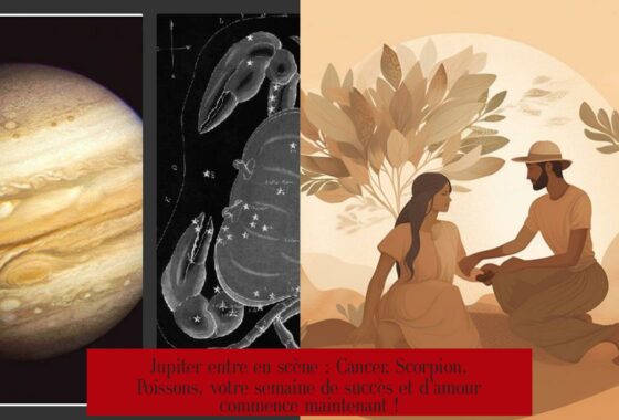 Jupiter entre en scène : Cancer, Scorpion, Poissons, votre semaine de succès et d’amour commence maintenant !