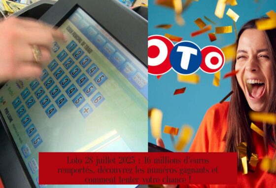 Loto 28 juillet 2025 : 16 millions d'euros remportés, découvrez les numéros gagnants et comment tenter votre chance !