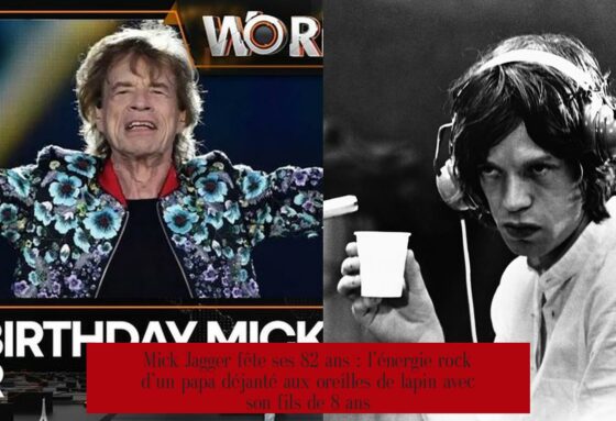 Mick Jagger fête ses 82 ans : l’énergie rock d’un papa déjanté aux oreilles de lapin avec son fils de 8 ans