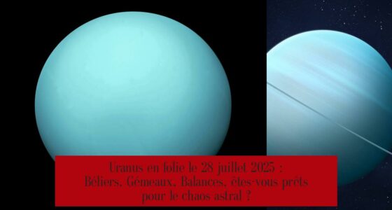 Uranus en folie le 28 juillet 2025 : Béliers, Gémeaux, Balances, êtes-vous prêts pour le chaos astral ?