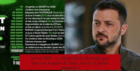 Zevent 2025 : Le député Denis Masséglia pris dans une tempête de haine, retrait et plainte annoncés !